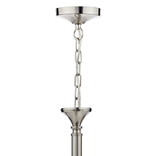 Ambassador 8 Light Dual Mount Chandelier Satin Chrome