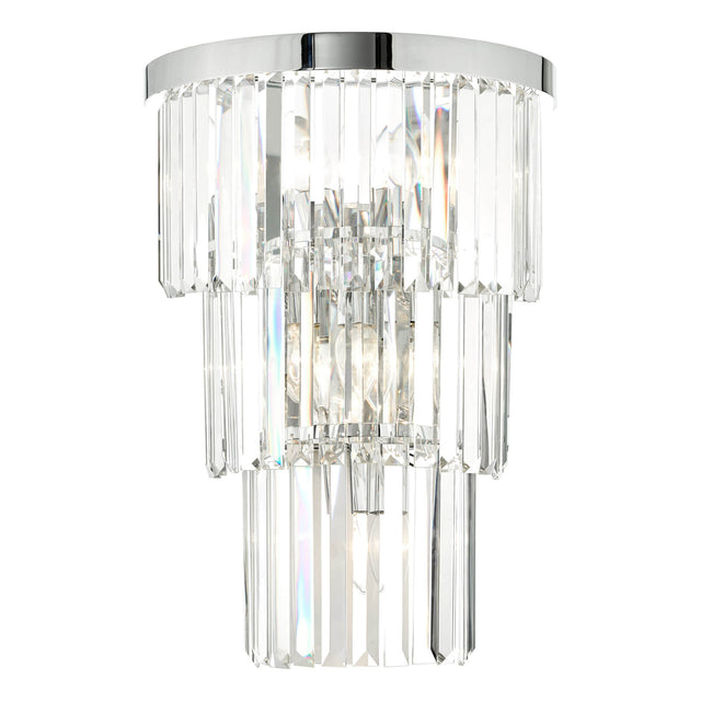 Angel 6 Light Wall Light Polished Chrome Crystal
