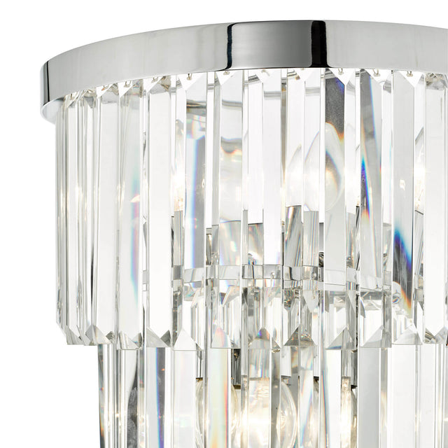 Angel 6 Light Wall Light Polished Chrome Crystal