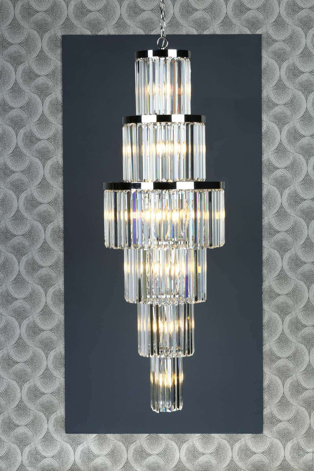 Angel 28 Light Chandelier Crystal Polished Chrome