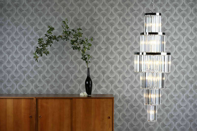 Angel 28 Light Chandelier Crystal Polished Chrome