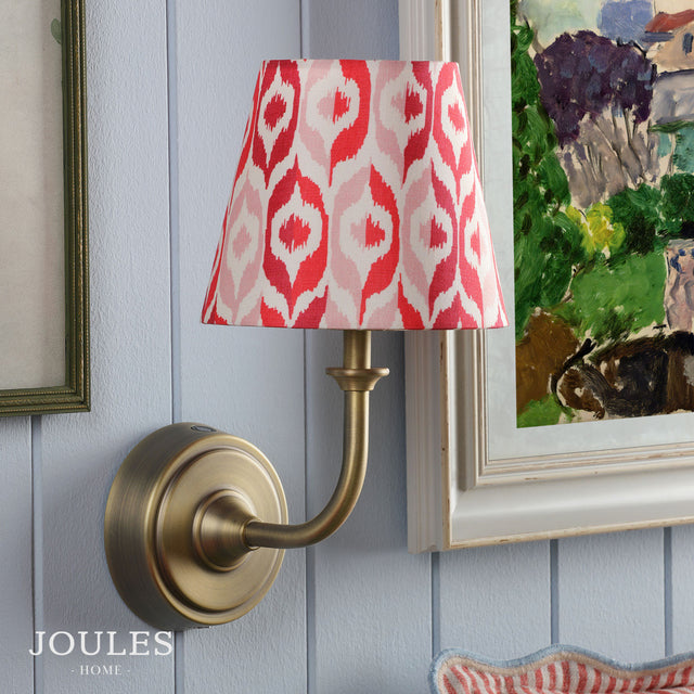 Joules Apsley Rechargeable Wall Light Isla Ikat Red