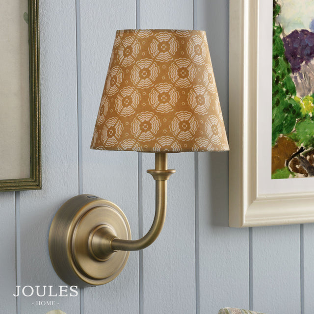 Joules Apsley Rechargeable Wall Light Spot Geo Yellow