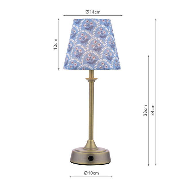 Joules Apsley Rechargeable Table Light Trellis Floral