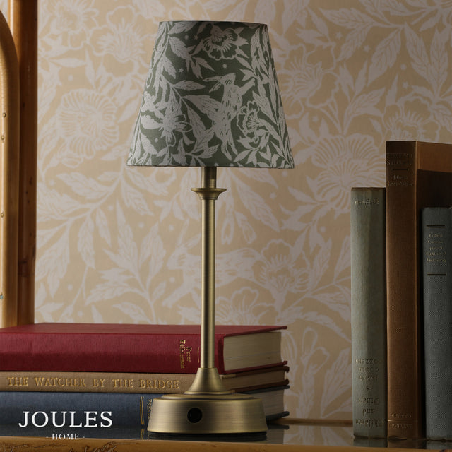 Joules Apsley Rechargeable Table Light Green Print