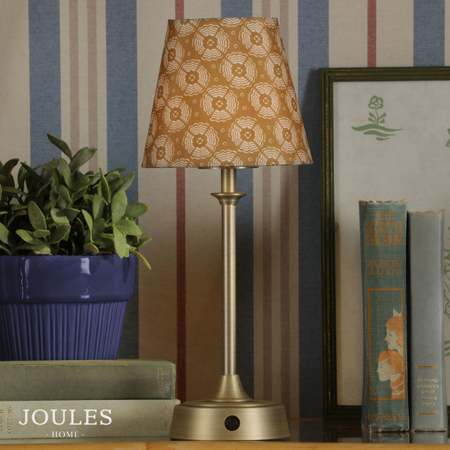 Joules Apsley Rechargeable Table Light Spot Geo Yellow