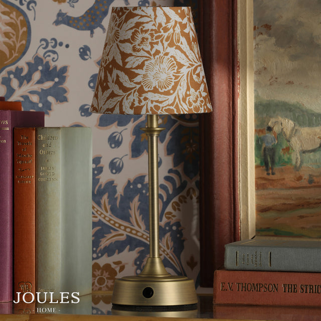 Joules Apsley Rechargeable Table Light Yellow Print