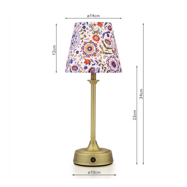 Joules Apsley Rechargeable Table Light Festival Flower