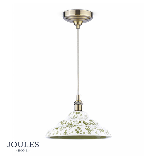 Joules Audley Ceramic Printed Light Shade Green