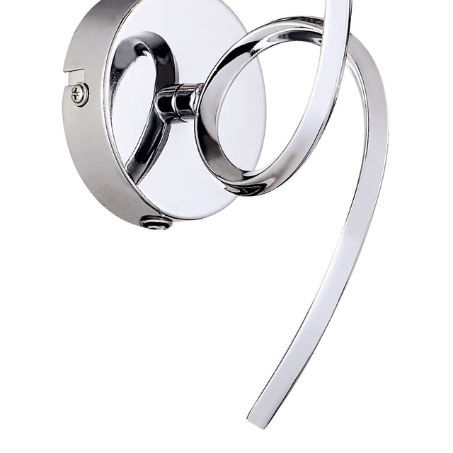 Babylon Wall Light Polished Chrome Glass
