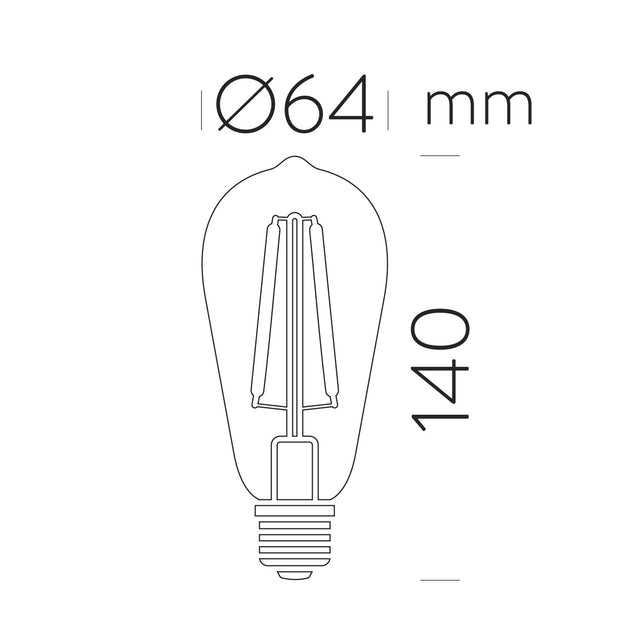 Bulb Deco Slim LED E27 7W 360º 2700K 750lm CRI80