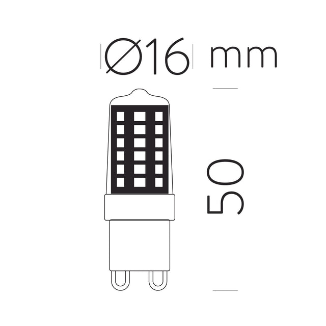 Bulb LED G9 4W 360º 3000K 400lm CRI80