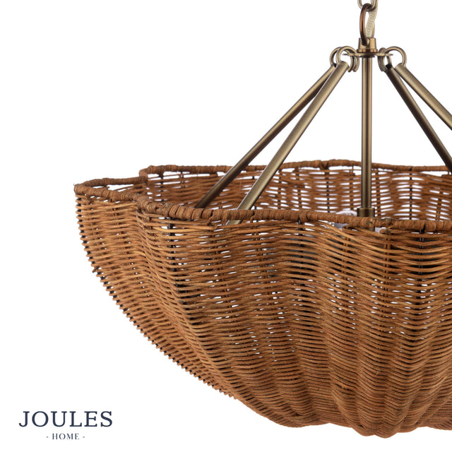 Joules Braywick 3 Light Rattan Ceiling Light
