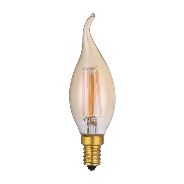 E14 LED DIM VINT CNDL TIP LAMP 4W 250LM 1800K G