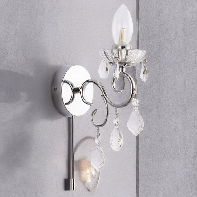 Crystal Ip44 Bathroom Wall Light