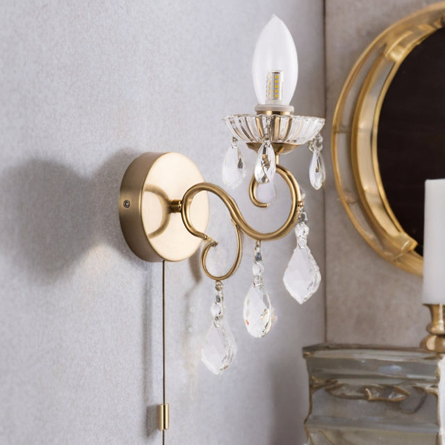 Crystal Ip44 Bathroom Wall Light