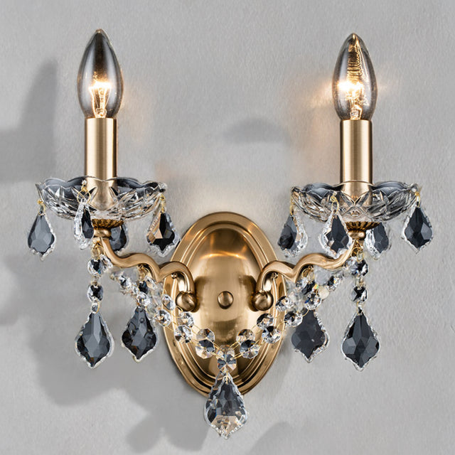 Aged Gold Toledo Crystal Wall Light