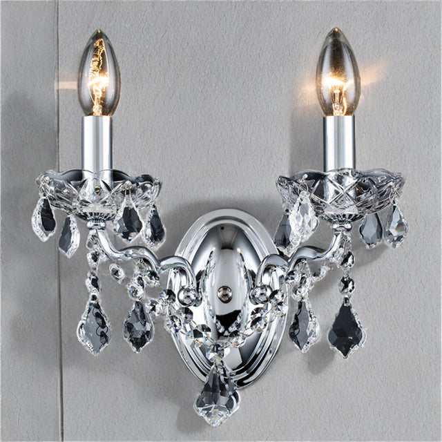Polished Chrome Toledo Crystal Wall Light