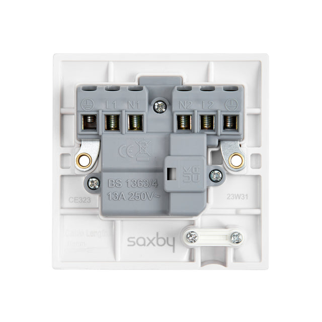 13A Switched Fused Spur Unit with Flex Outlet and Neon