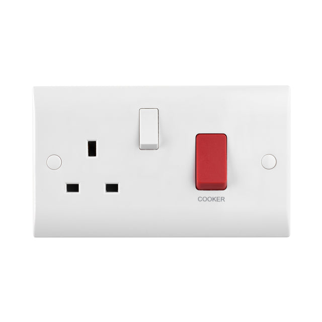 45A DP Cooker Switch with 13A Socket