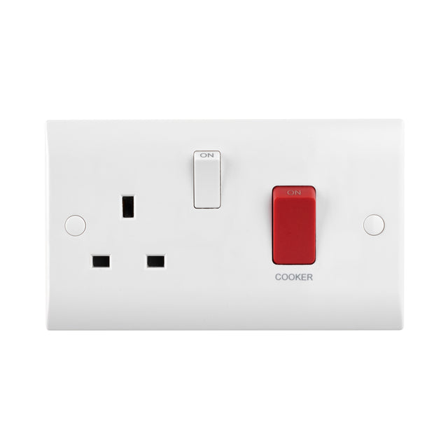 45A DP Cooker Switch with 13A Socket