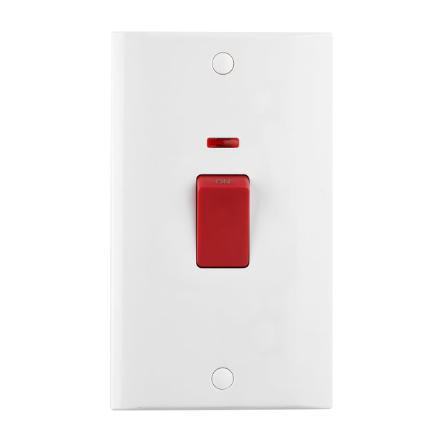 45A Large Plate DP Switch with Neon