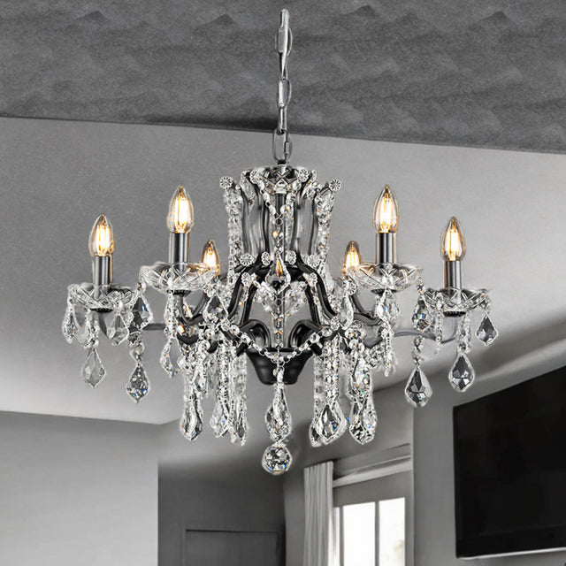 Matt Black Finish Toledo Crystal Chandelier