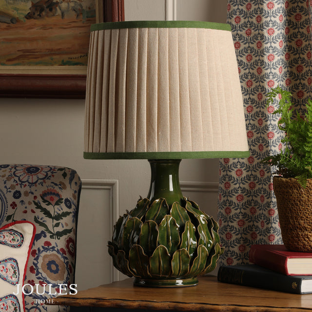 Joules Chatsworth Tall Ceramic Table Lamp Green