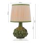 Joules Chatsworth Tall Ceramic Table Lamp Green
