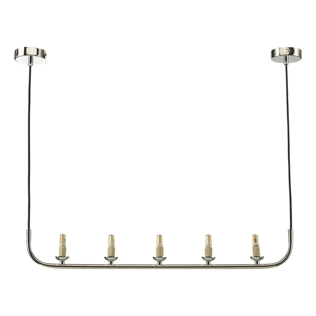 Cradle 5 Light Bar Pendant Polished Chrome Frame Only