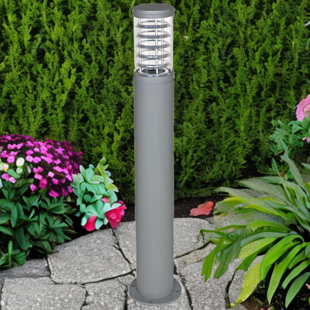 Grey Aluminium &Amp; Acrylic Alta Bollard