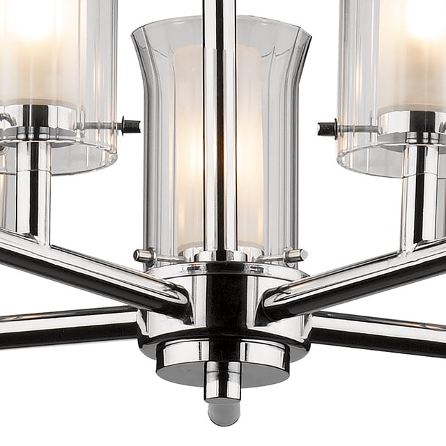Elba Bathroom 5 Light Semi Flush Polished Chrome IP44