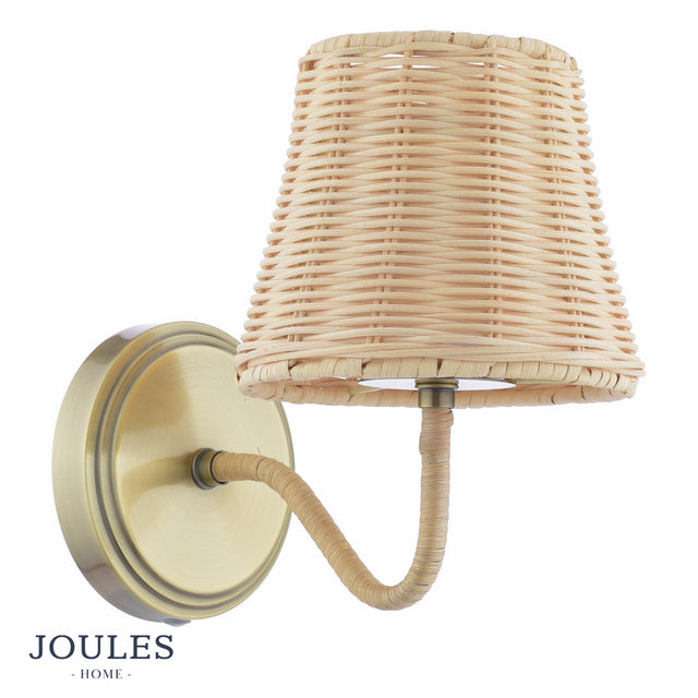 Joules Elcot Rechargeable Wall Light Natural Rattan