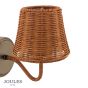 Joules Elcot Rechargeable Wall Light Dark Rattan
