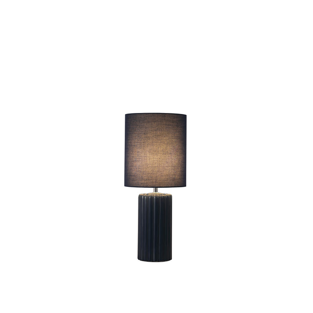 Groove 1Lt Table Lamp, Navy Blue with matching Shade