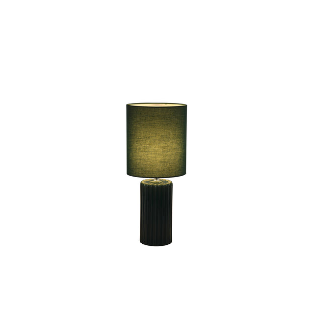 Groove 1Lt Table Lamp, Olive Green with matching Shade