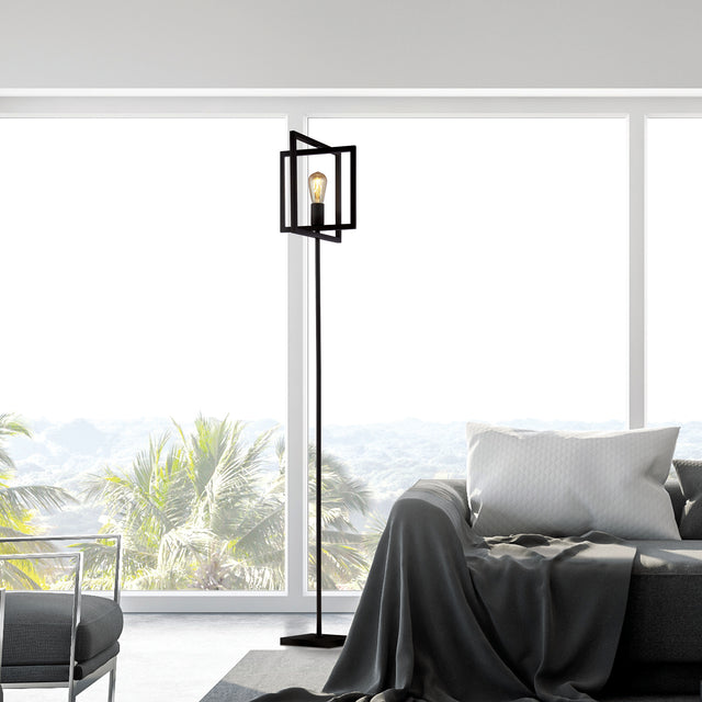 Plaza Floor Lamp - Matt Black Metal