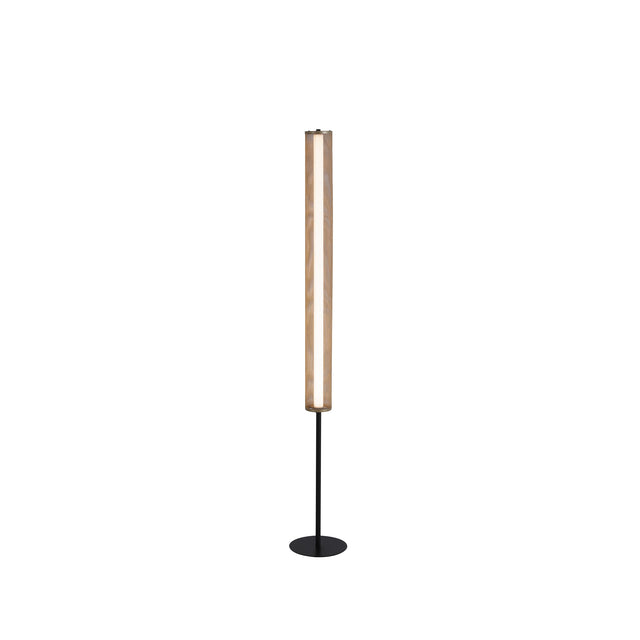 Thread LED Floor Lamp, Gold Mesh and Matt Black Metal