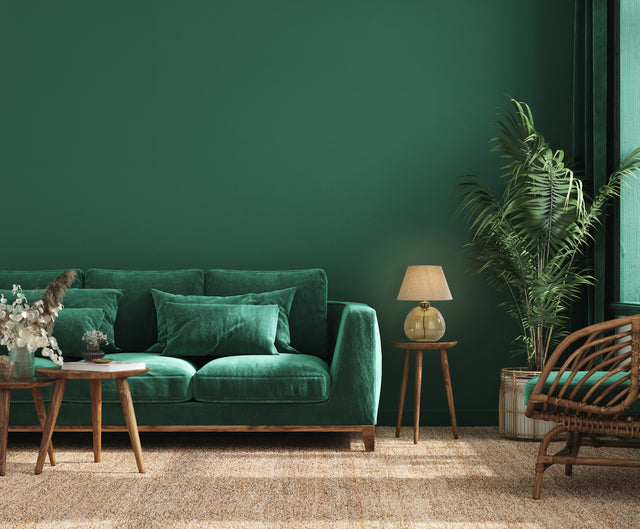 Zenith 1Lt Table Lamp, Green Glass with Natural Linen Shade