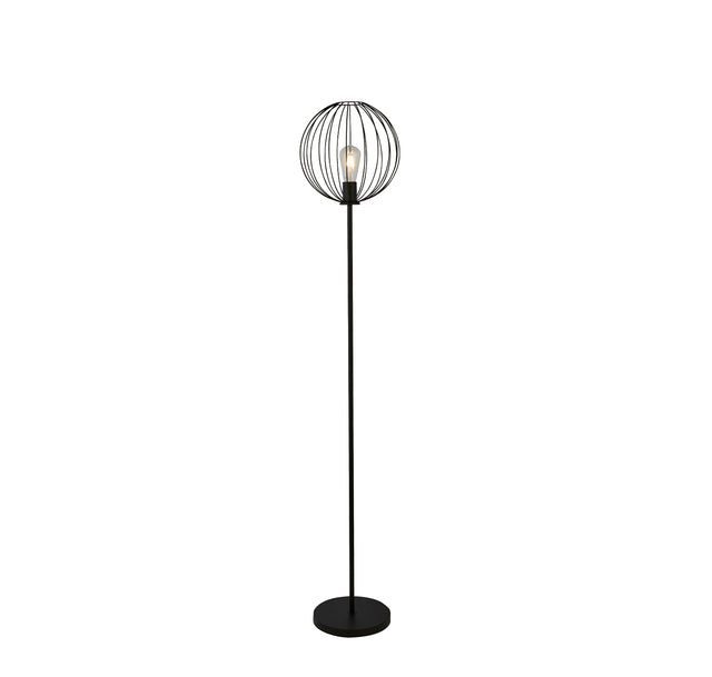 Rondo Floor Lamp - Black Metal
