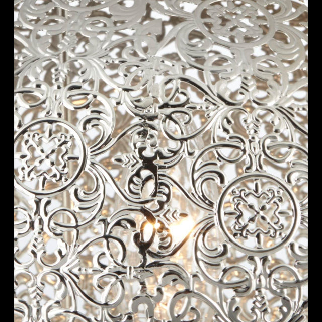 Fretwork Table Lamp - Laser Cut Nickel Metal