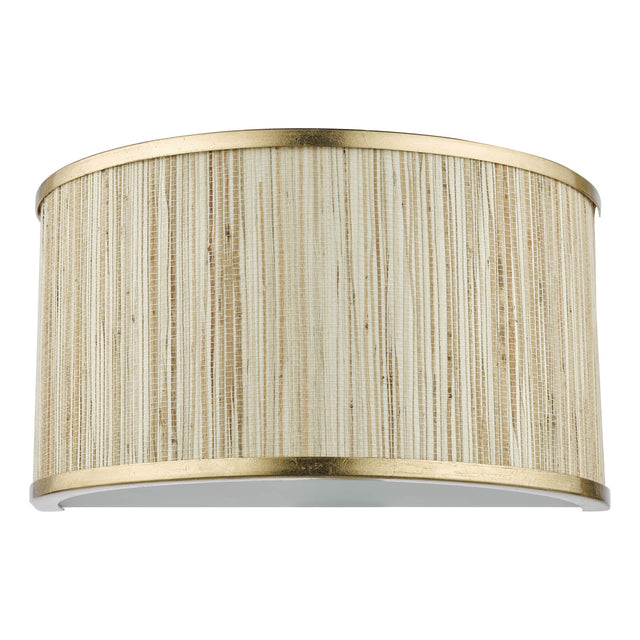 Fenella 2 Light Wall Light Gold Leaf and Seagrass