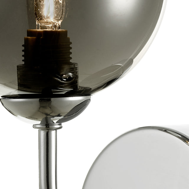 Feya Wall Light Polished Chrome Smoked Glass