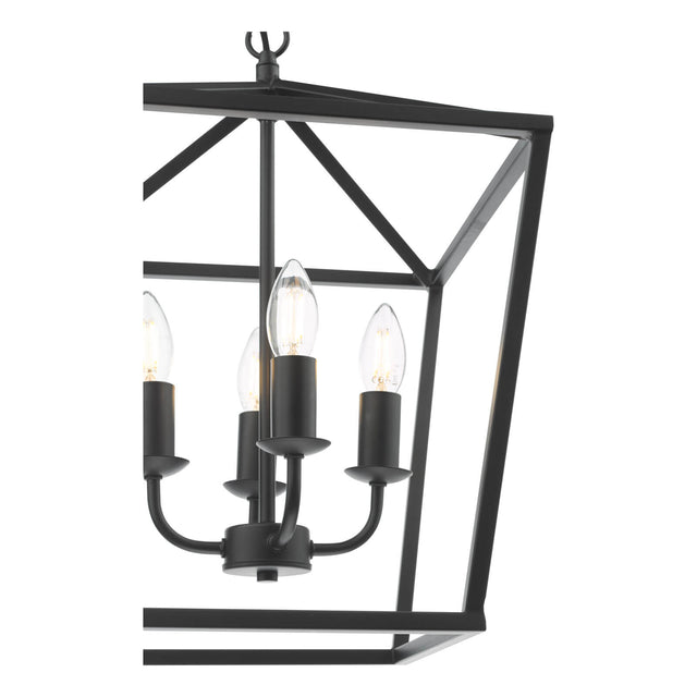 Fionn 4 Light Pendant Matt Black