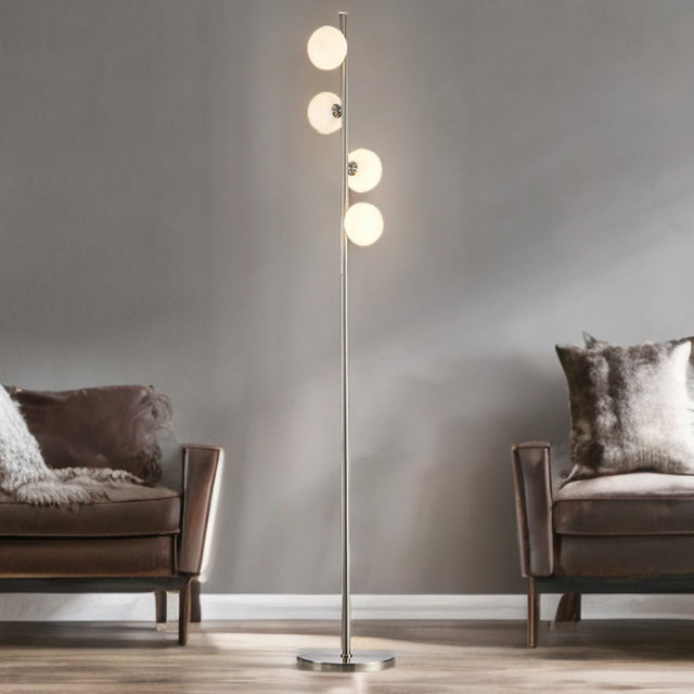 Satin Nickel W/ Opal Glass Kosmo Table Lamp