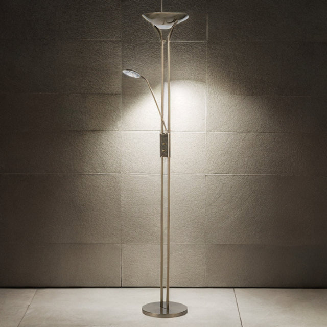 Antique Brass Led Mother And Child Floor Lamp