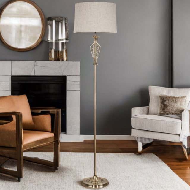 Antique Brass Floor Lamp