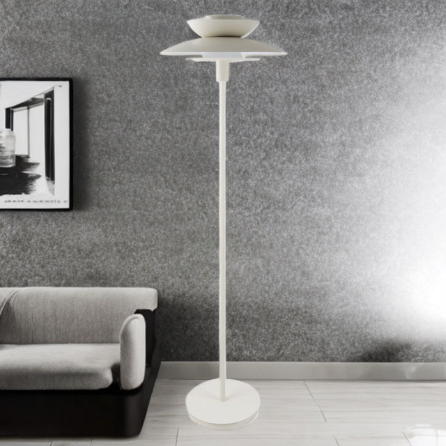 Beige Retro Style Metal Floor Lamp
