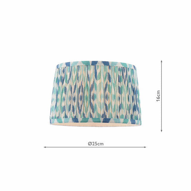 Joules Folly Pleated Shade Ikat Blue 25cm