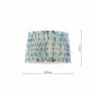 Joules Folly Pleated Shade Ikat Blue 25cm